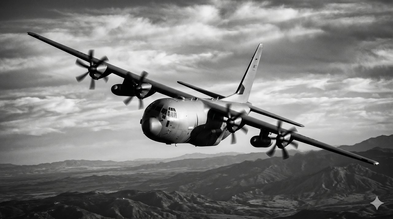 C-130 climbing out
